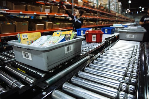 EDC divert system utilizing Hytrol conveyors.